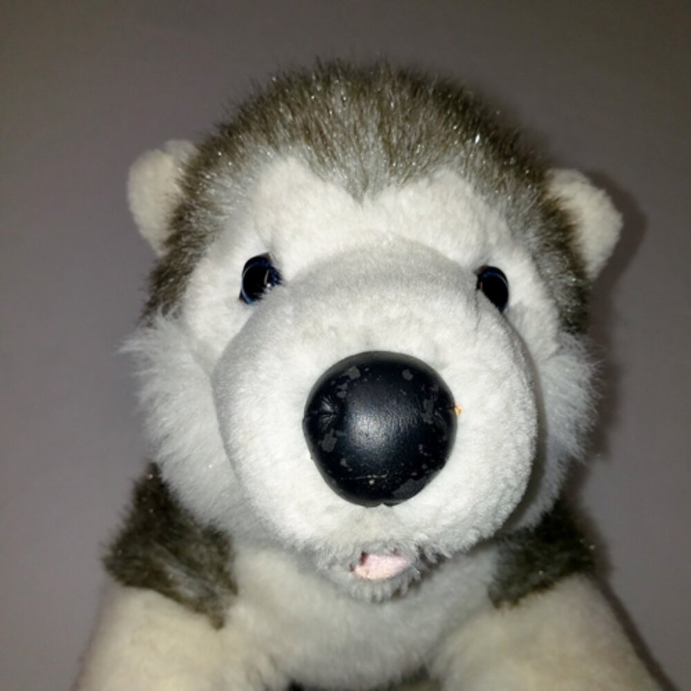 18” Blue eyes Siberian Husky Wolf Dog Magnetic Tongue BAB